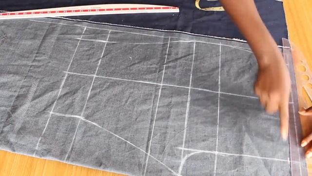 How to cut female pants/ 3 quarter jeans cutting смотреть онлайн
