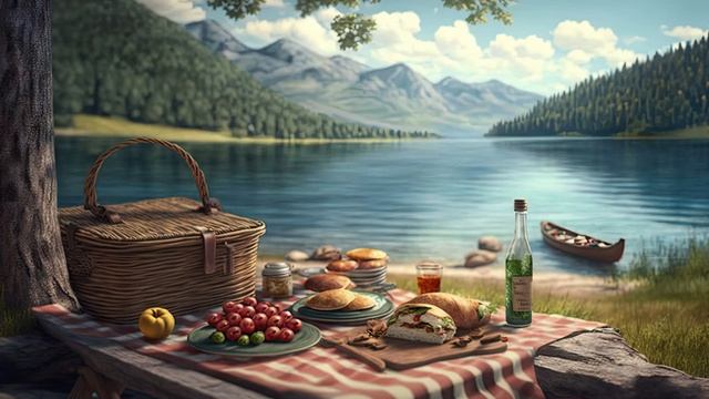 Испытайте атмосферу пикника на берегу озера идеальный летний день в объятиях природы смотреть онлайн