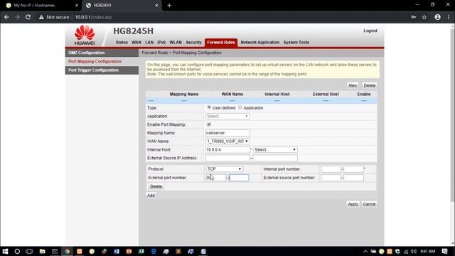 How To Free Access a Local Website from Internet with Port Forwarding in Huawei (HG8245H) & no-ip смотреть онлайн