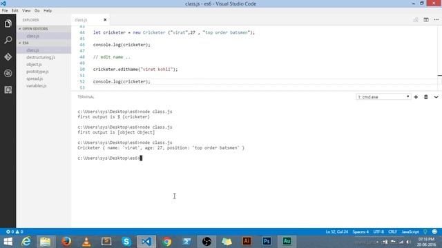 JavaScript ES6 Tutorial in Tamil #9 Class смотреть онлайн