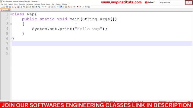 java access modifiers static void and String args hosted by wap institute powered by sweetu`s media смотреть онлайн