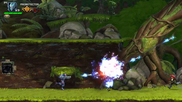 Contra: Operation Galuga ('DEMO') . Run "Probotector Blue" . Mode Arcade Dfclt. Normal . Stage 1 смотреть онлайн