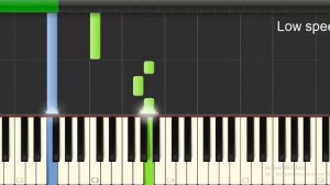 GRAVITY FALLS INTRO - VERY EASY PIANO TUTORIAL (50% speed) - Synthesia + MIDI