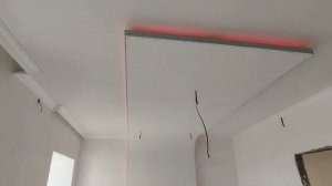 Парящий потолок из гипсокартона с подсветкой
