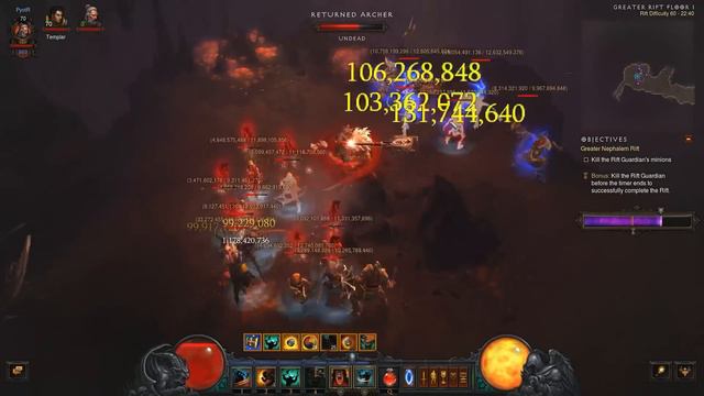 Diablo 3 PTR 2.3 Immortal Rend Barb GR60 Clear смотреть онлайн