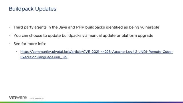 Log4j and VMware Tanzu Application Service смотреть онлайн