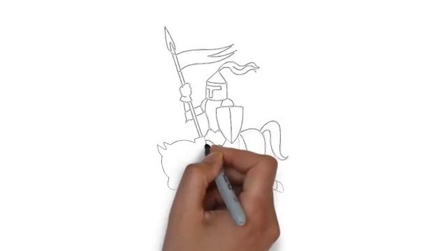 как нарисовать рыцаря,how To Draw A Knight,cómo Dibujar Un Caballo,come Disegnare Un Cavaliere