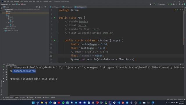 Java Darslari #6 dars Javada float va double data type haqida, type casting смотреть онлайн