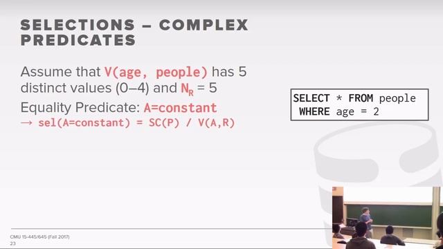 CMU Database Systems - 13 Query Optimization (Fall 2017) смотреть онлайн