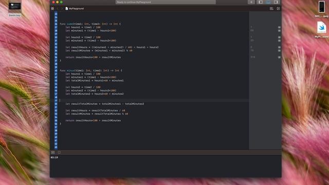 Калькулятор времени на Swift смотреть онлайн