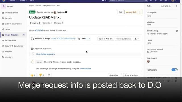 Drupal.org GitLab Merge Request Demo смотреть онлайн
