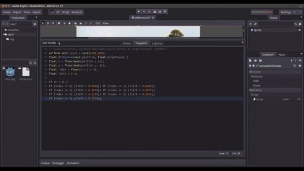 Godot Engine: Dither (Fragment Shader)
