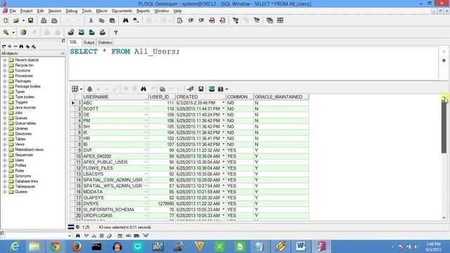 Oracle SQL PLSQL 12C Tutorial 4 - Create New User смотреть онлайн