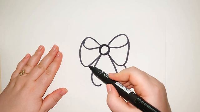 Как нарисовать бантик? Простой рисунок бантика для детей смотреть онлайн