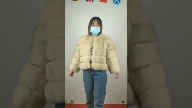 Женская короткая шуба из натурального лисьего меха, роскошная зимняя верхняя одежда, 2021 смотреть онлайн