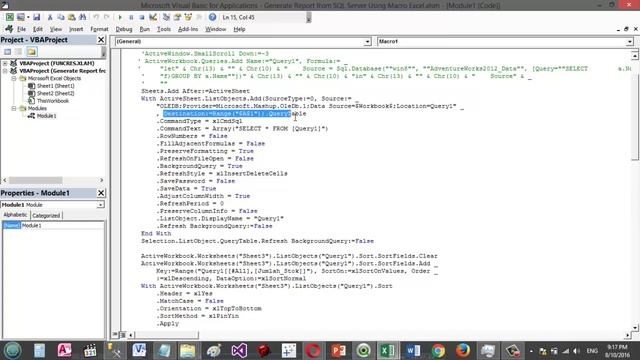 Ms Excel Report Automation from SQL Server Using VBA Excel смотреть онлайн