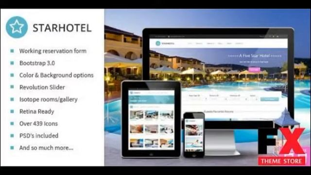 Preview Starhotel - Responsive Hotel Booking Template TFx смотреть онлайн