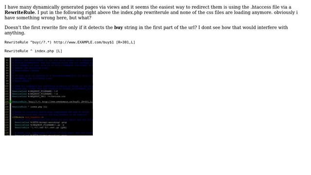 Redirecting Views dynamically generated URL's via .htaccess RewriteRule - CSS stylehseets arent... смотреть онлайн