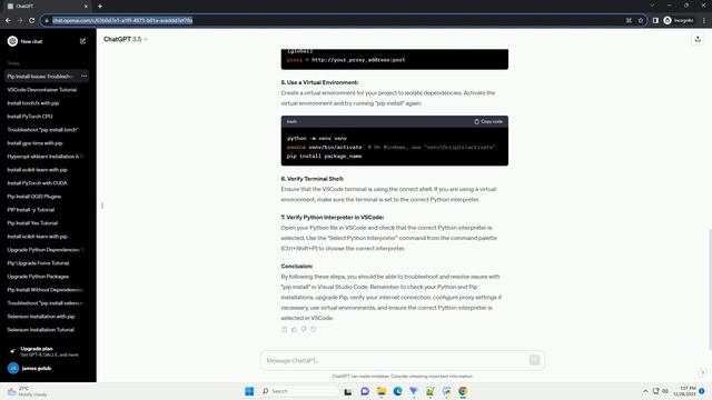 pip install doesn t work vscode смотреть онлайн