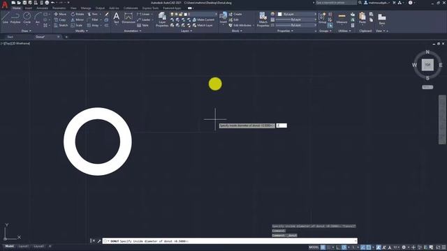 7. رسم الدونات في أتوكاد 2021 Drawing Donuts in AutoCAD смотреть онлайн