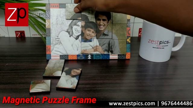 Personalized Photo Magnetic Puzzle with Sketch Photo | Zestpics смотреть онлайн