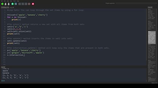Python Basics 36 # Other 'Set' Built-in Methods смотреть онлайн