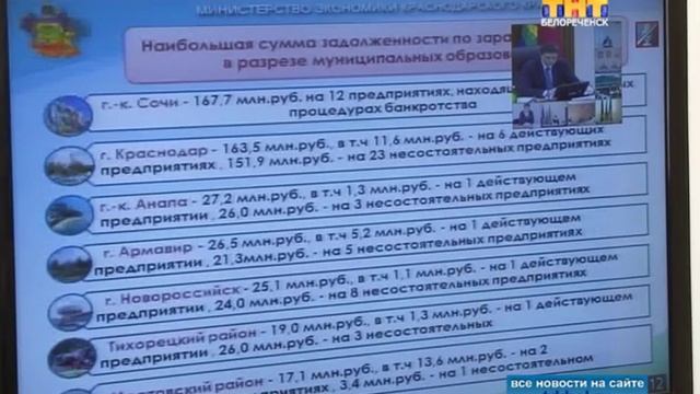 Задолженность по заработной плате – на контроле власти смотреть онлайн