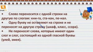Как переносить слова с одной строки на другую. Русский язык 2 класс