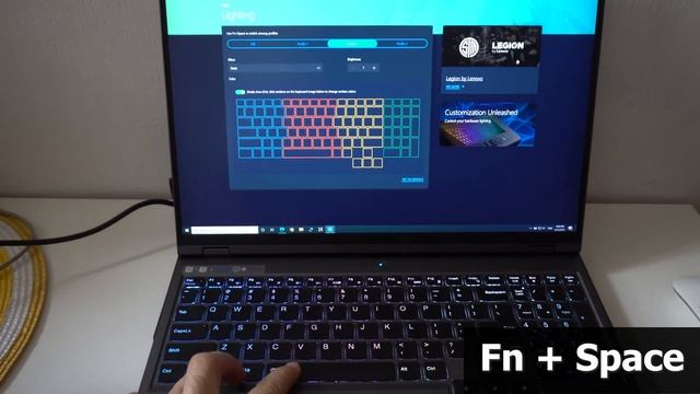 Lenovo Legion 5 Pro: Keyboard RGB light customization (Fn + Space Bar, Lenovo Vantage app) смотреть онлайн