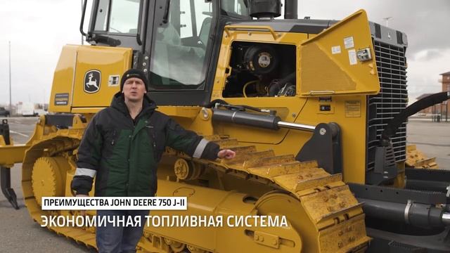 John Deere и Wirtgen Group. Дорожное строительство. Бульдозер 750J II с планировочным отвалом. смотреть онлайн