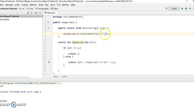 Tutorial Java 42 Function Rekursif Faktorial смотреть онлайн