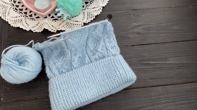 Шапка и шарф-снуд для девочки Вязание на спицах смотреть онлайн