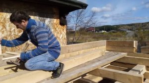 брус укладка на свое место, брус сборка,  хороший брус и ложится легко.