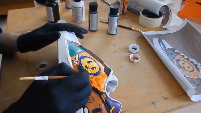 Покраска кроссовок красками Angelus и Leather Studio. Custom Nike Ebernon Low. смотреть онлайн