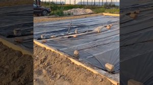 Укладка пленки под плиту. Гидроизоляция фундамента. Подготовка монолитной плиты