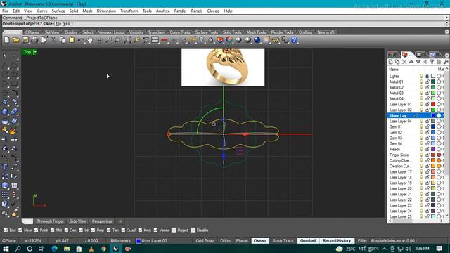 Flower ring in Rhino 5, matrix 9 cad latest design!! Ring make under 10 min. смотреть онлайн