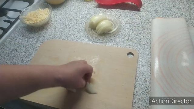 Фокачча-итальянская лепешка с луком. смотреть онлайн