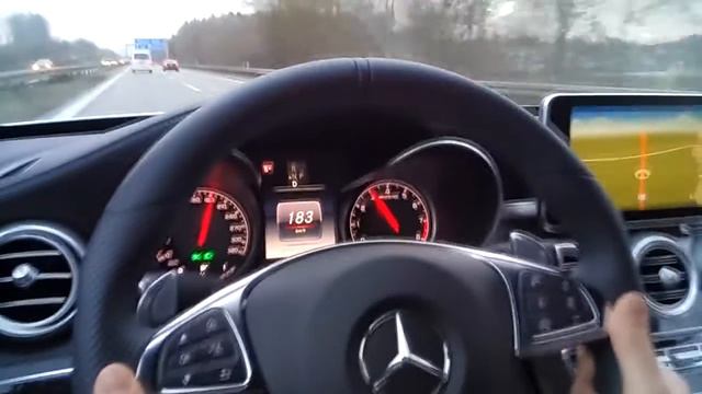 Mercedes C63 AMG (W205) German Autobahn