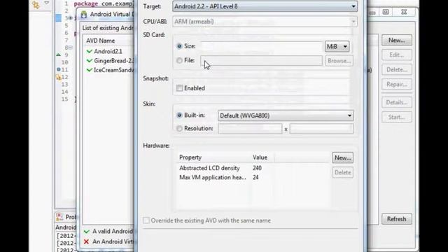 How to create Android Virtual Device AVD in Eclips смотреть онлайн