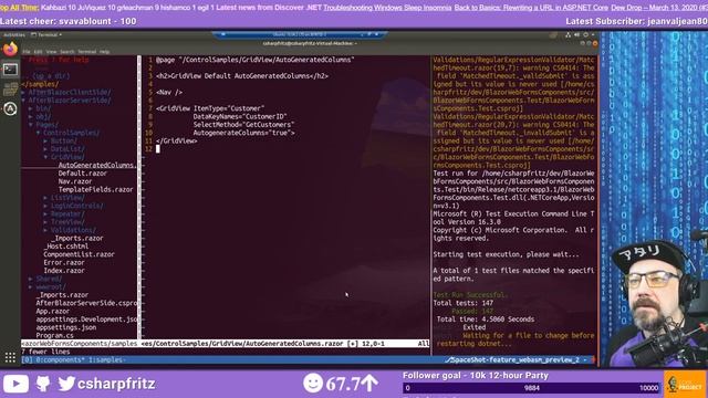 March 13, 2020 - Minimal March - Linux and Blazor. Grids, Testing, C#, HTML смотреть онлайн
