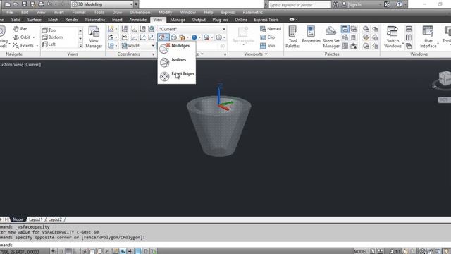 The VSEDGES Commands and X RAY EFFECT Command - AutoCAD смотреть онлайн