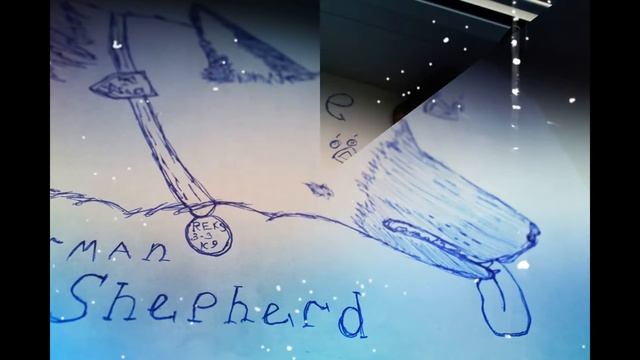 Рисунки собак синей ручкой\Drawings of dogs with a blue handle смотреть онлайн