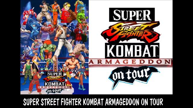 Super Street Fighter Kombat Armageddon On Tour portrait with logo, and text (2023) смотреть онлайн
