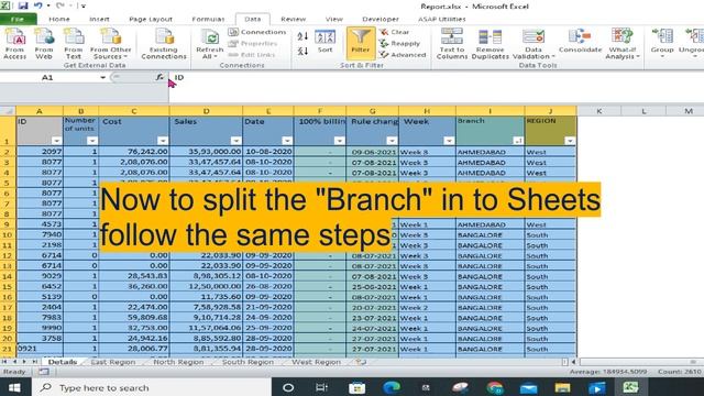 How to split excel sheets in to multiple workbooks without using Macros.(By Using ASAP Utilities) смотреть онлайн