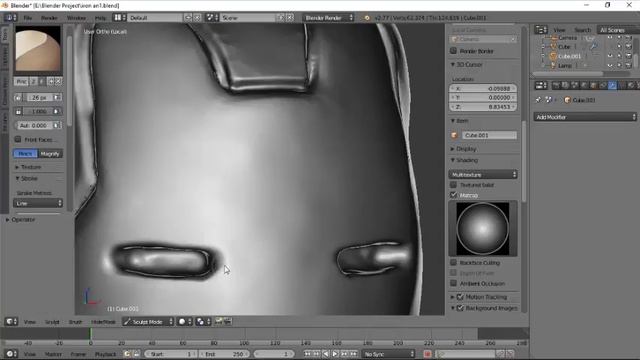 Sculpting blender : Ironman part 1 timelapse смотреть онлайн