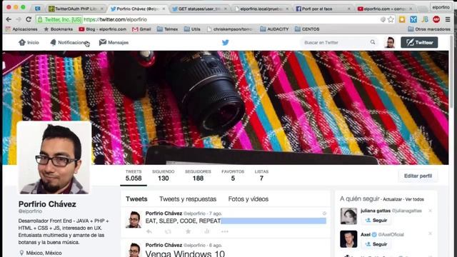 API Twitter 2015: Obtener últimos 10 Tweets смотреть онлайн