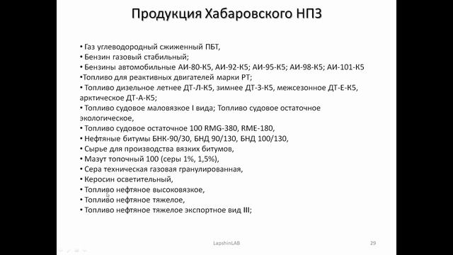Нефтеперерабатывающие заводы НПЗ России, НПЗ