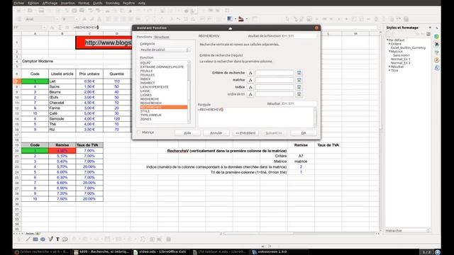 Tuto vidéo : La fonction Recherche V dans LibreOffice Calc смотреть онлайн