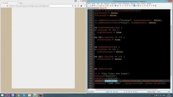 Создание ИГР на JavaScript |#3| GameOver и Платформа