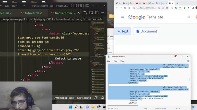 Build a Google Translate UI Clone Landing Page Using Tailwind CSS & HTML5 in Browser смотреть онлайн